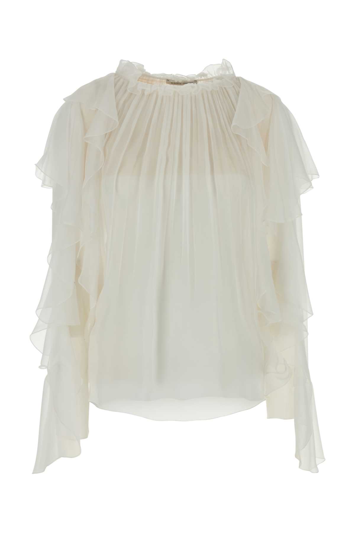 Alberta Ferretti 白色丝绸衬衫