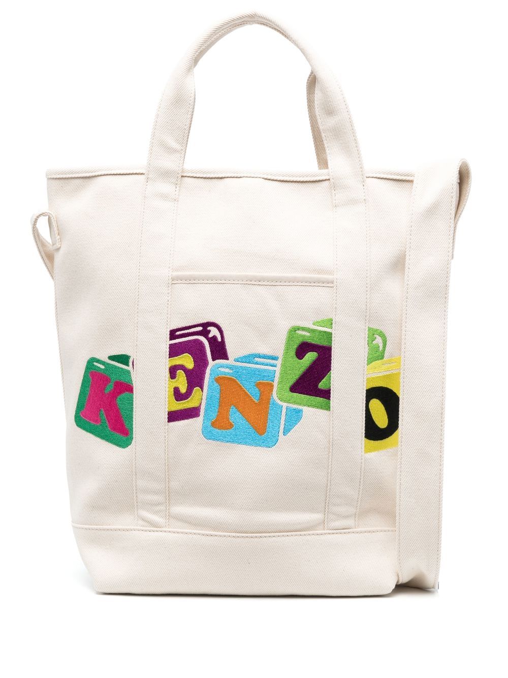 Kenzo 标贴手提包 - 中性色