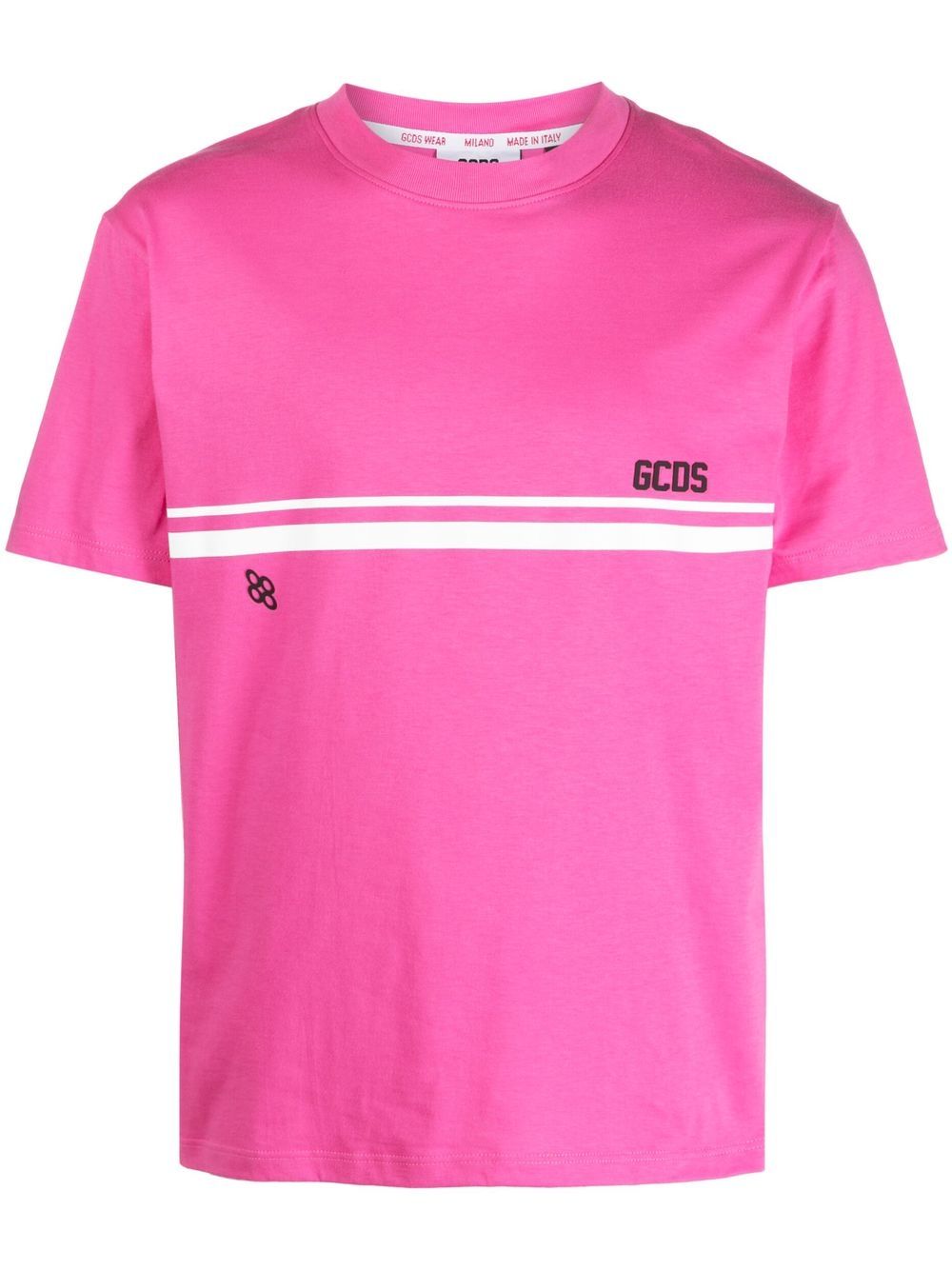 GCDS logo印花短袖T恤 - 粉色