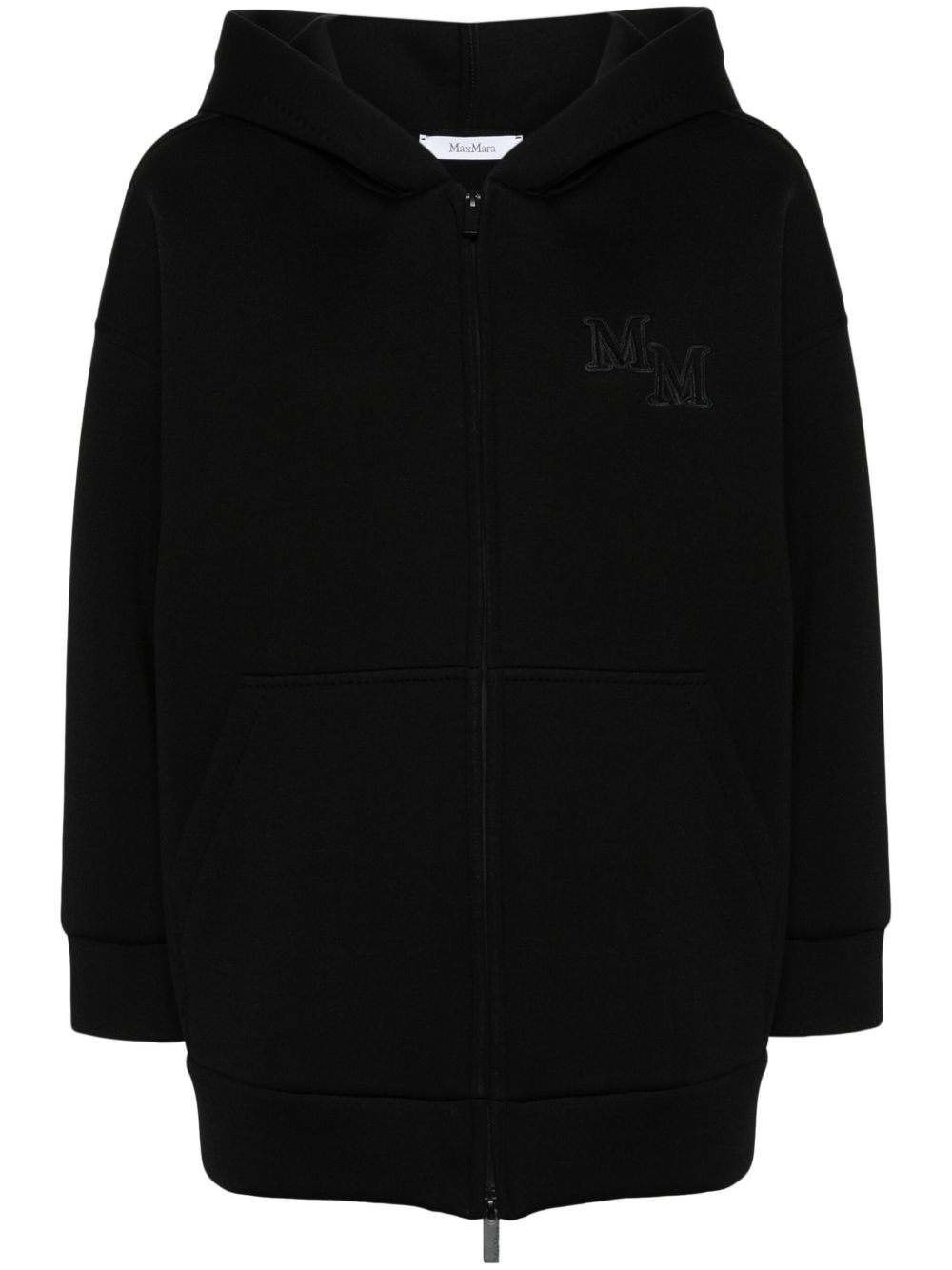 Max Mara Obbia 潜水面料连帽夹克 - 黑色