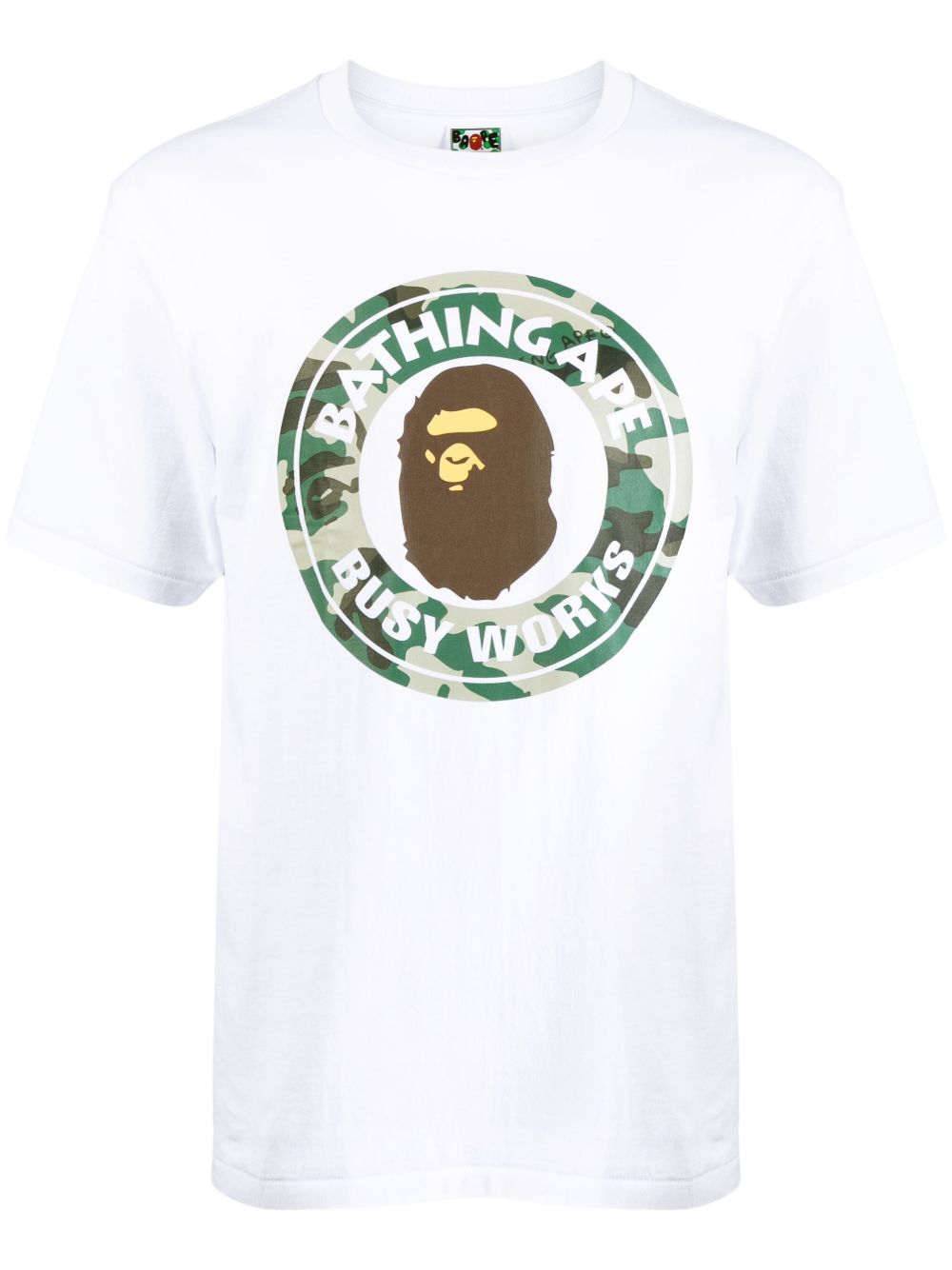 A BATHING APE® logo印花短袖T恤 - 白色