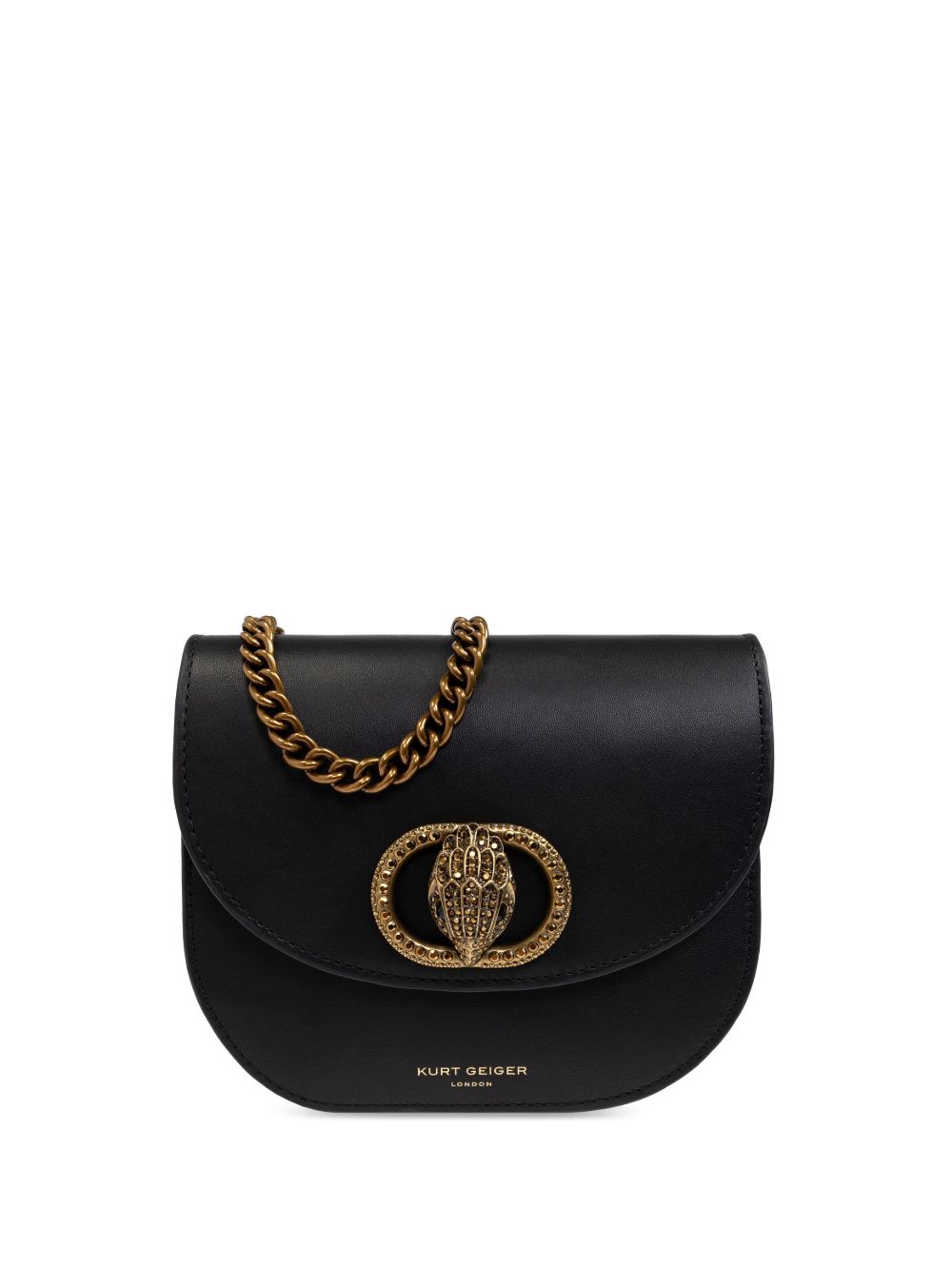 Kurt Geiger London Chelsea Saddle 单肩包 - 黑色