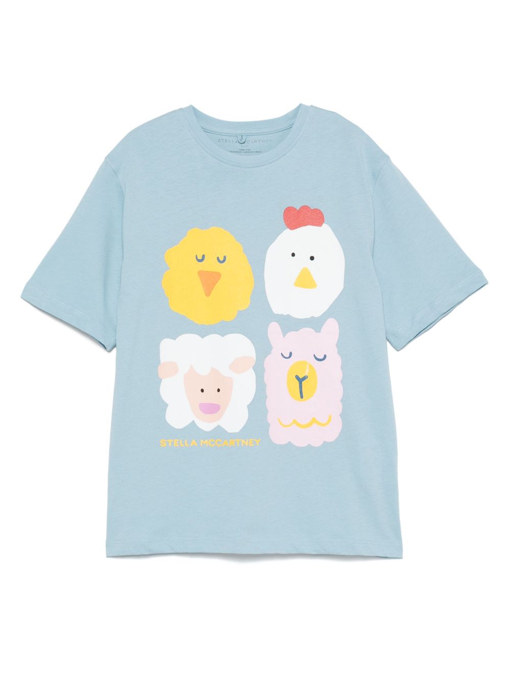 Stella McCartney Kids 动物纹T恤 - 蓝色