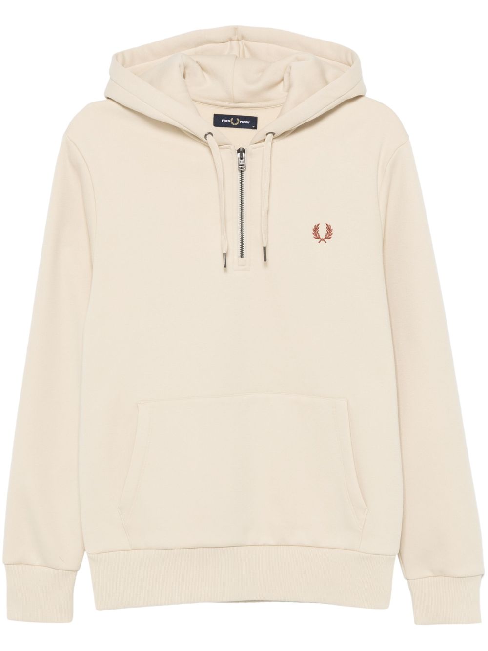 Fred Perry logo刺绣连帽衫 - 中性色