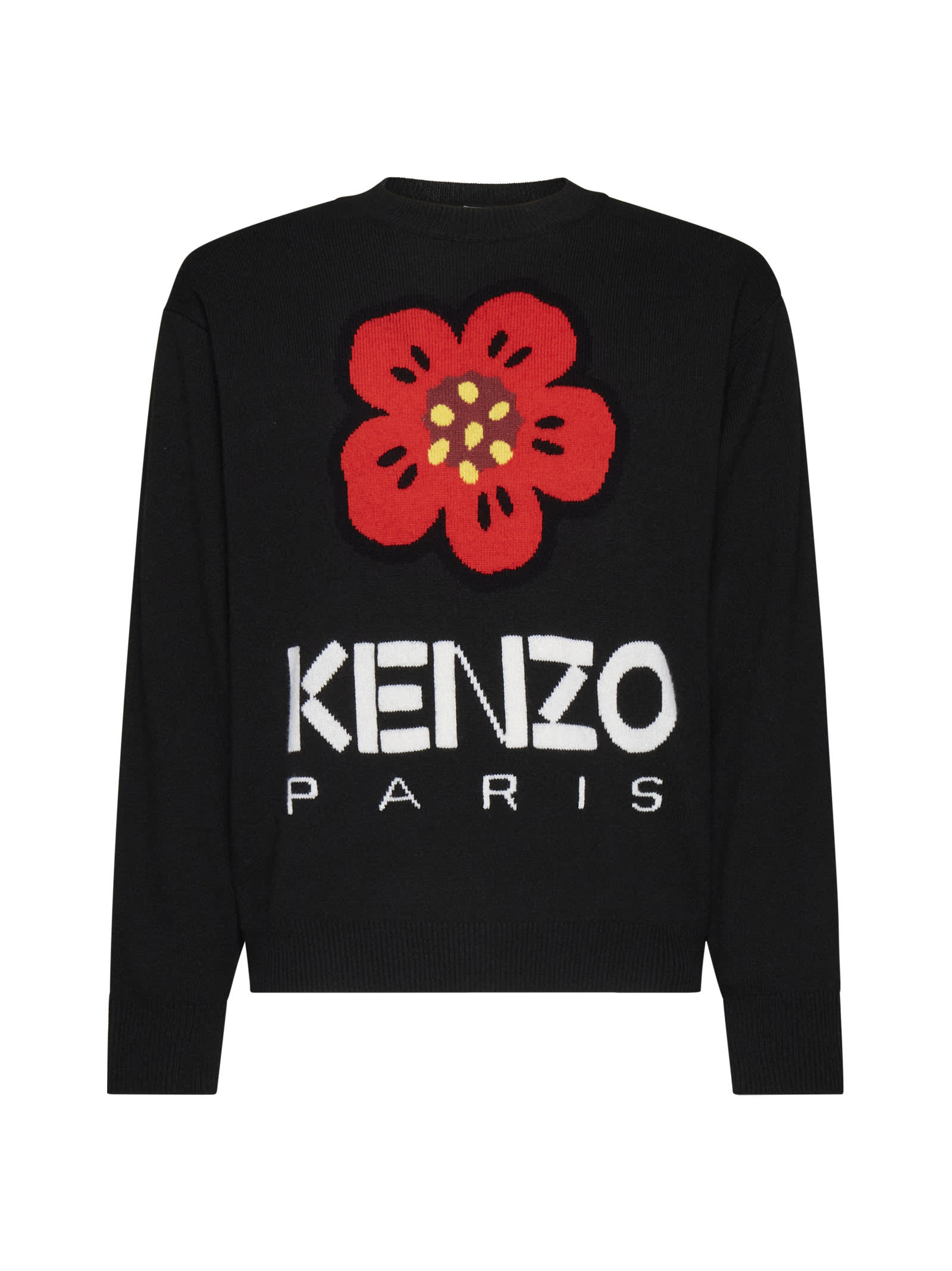 Kenzo Boke Flower 黑色羊毛针织衫