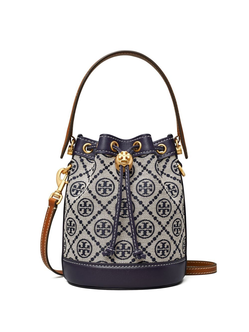 Tory Burch T Monogram 水桶包 - 蓝色