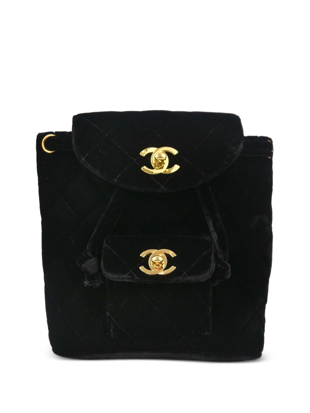 CHANEL Pre-Owned Duma 小号双肩包（1995年典藏款） - 黑色