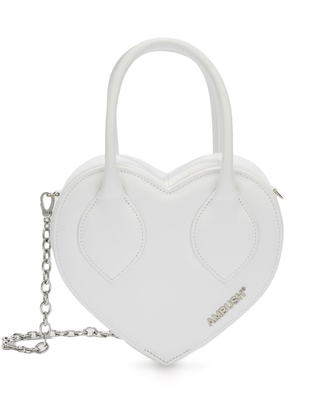 AMBUSH Heart Handle 皮质单肩包 - 白色