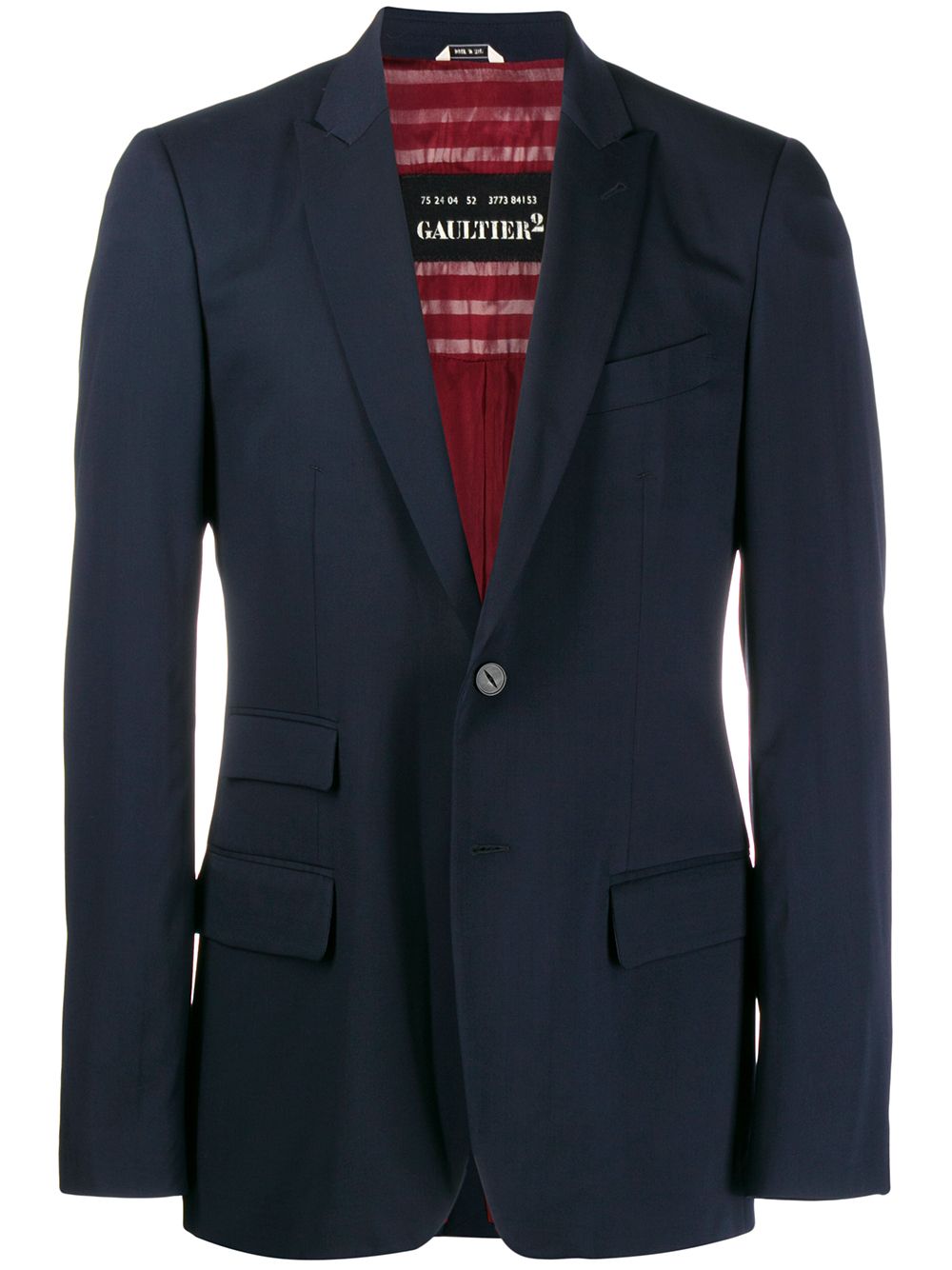 Jean Paul Gaultier Pre-Owned 尖翻领西装夹克 - 蓝色