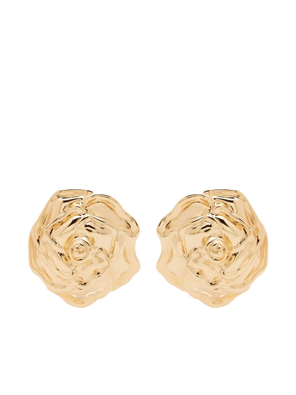 Nina Ricci Rose 玫瑰造型金色耳环