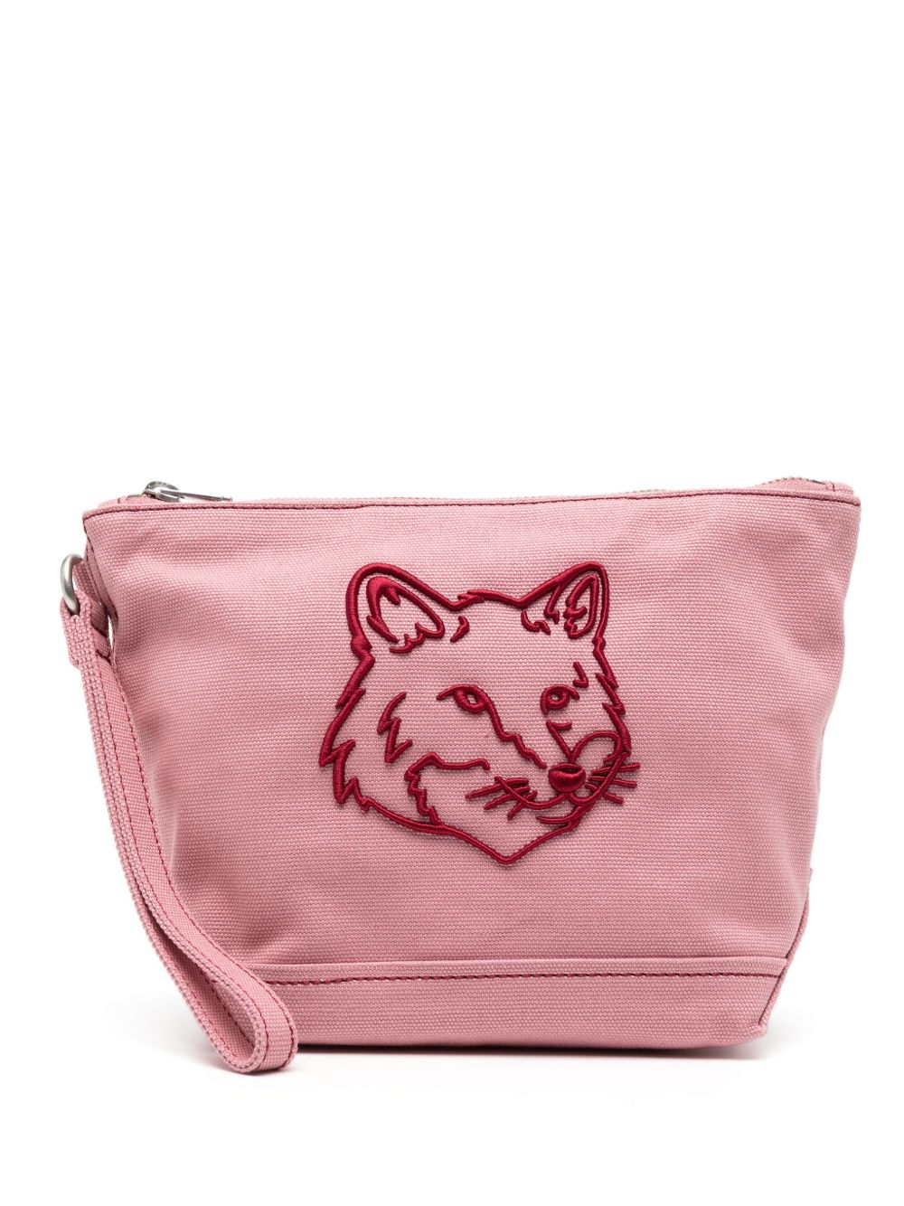 Maison Kitsuné Fox Head 拉链小袋 - 粉色