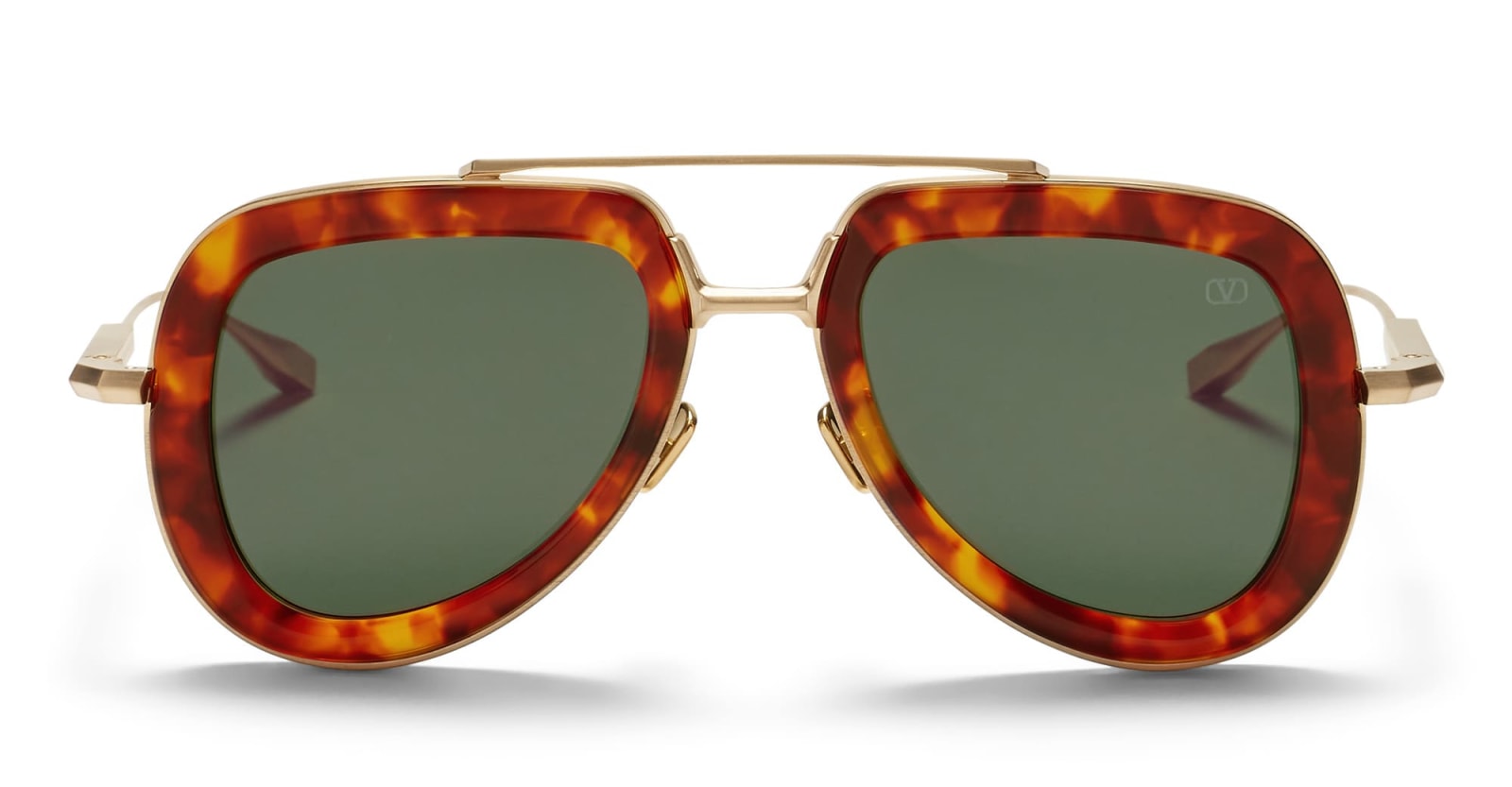 Valentino Eyewear V-lstory 蜜糖玳瑁/浅金色太阳镜