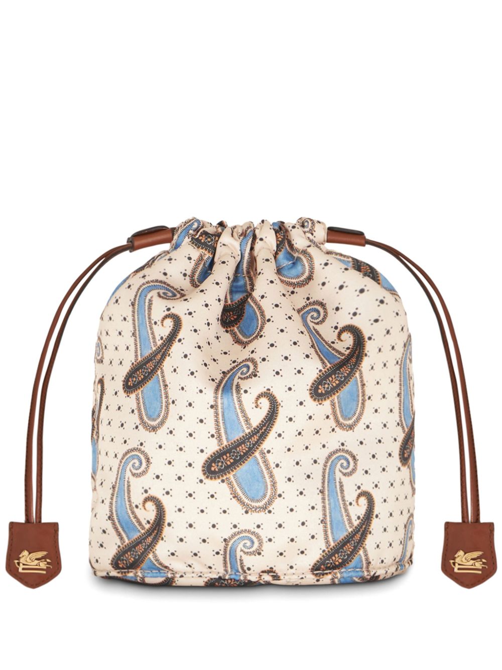 ETRO 佩斯理印花抽绳水桶包 - 中性色