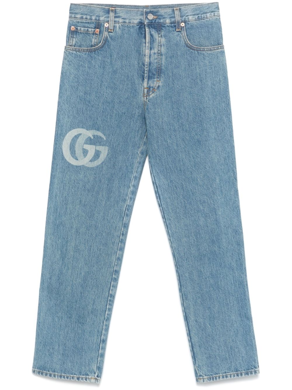 Gucci 露踝牛仔裤 - 蓝色