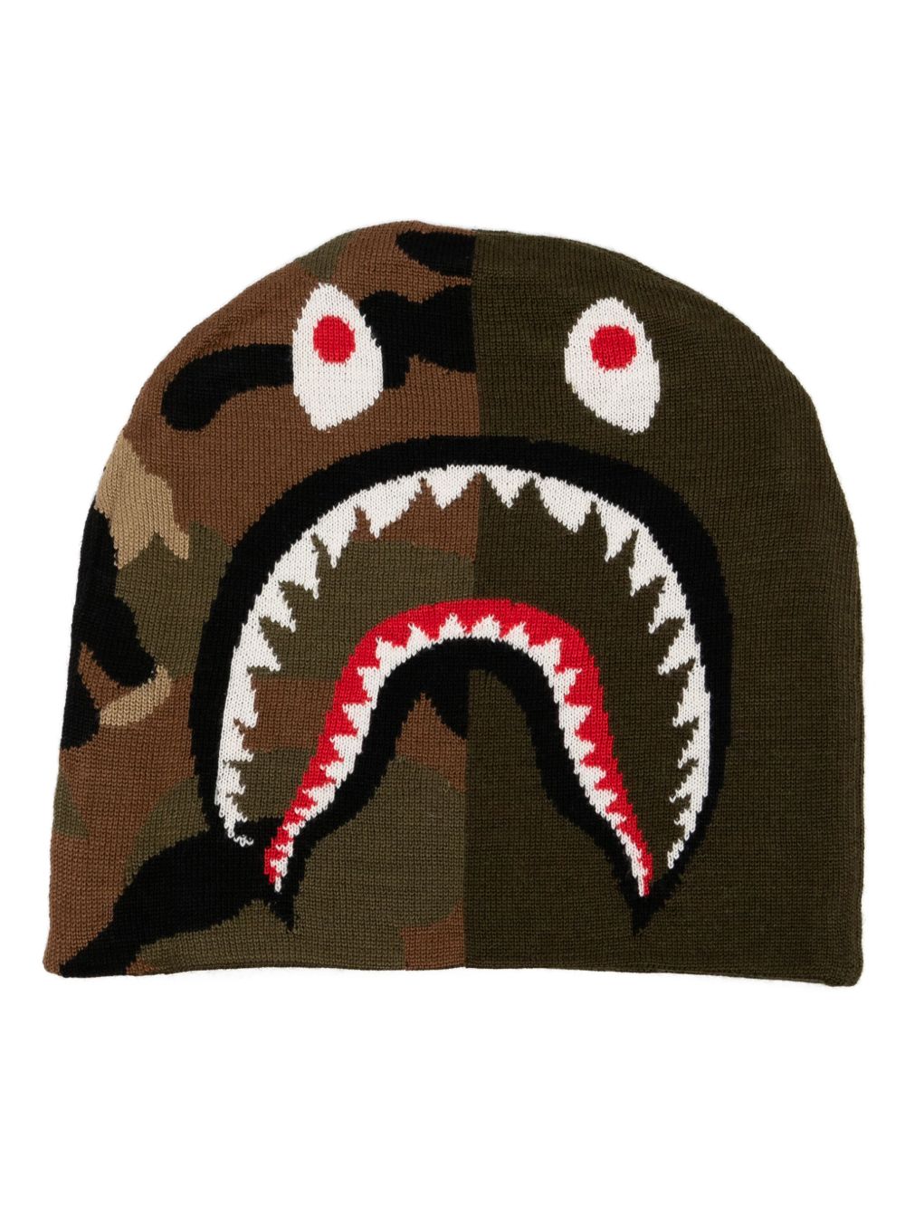 A BATHING APE® 1st 鲨鱼图案套头帽 - 绿色