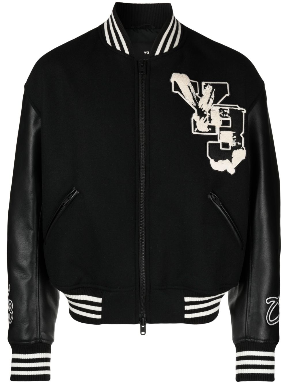 Y-3 Varsity 拉链飞行员夹克 - 黑色