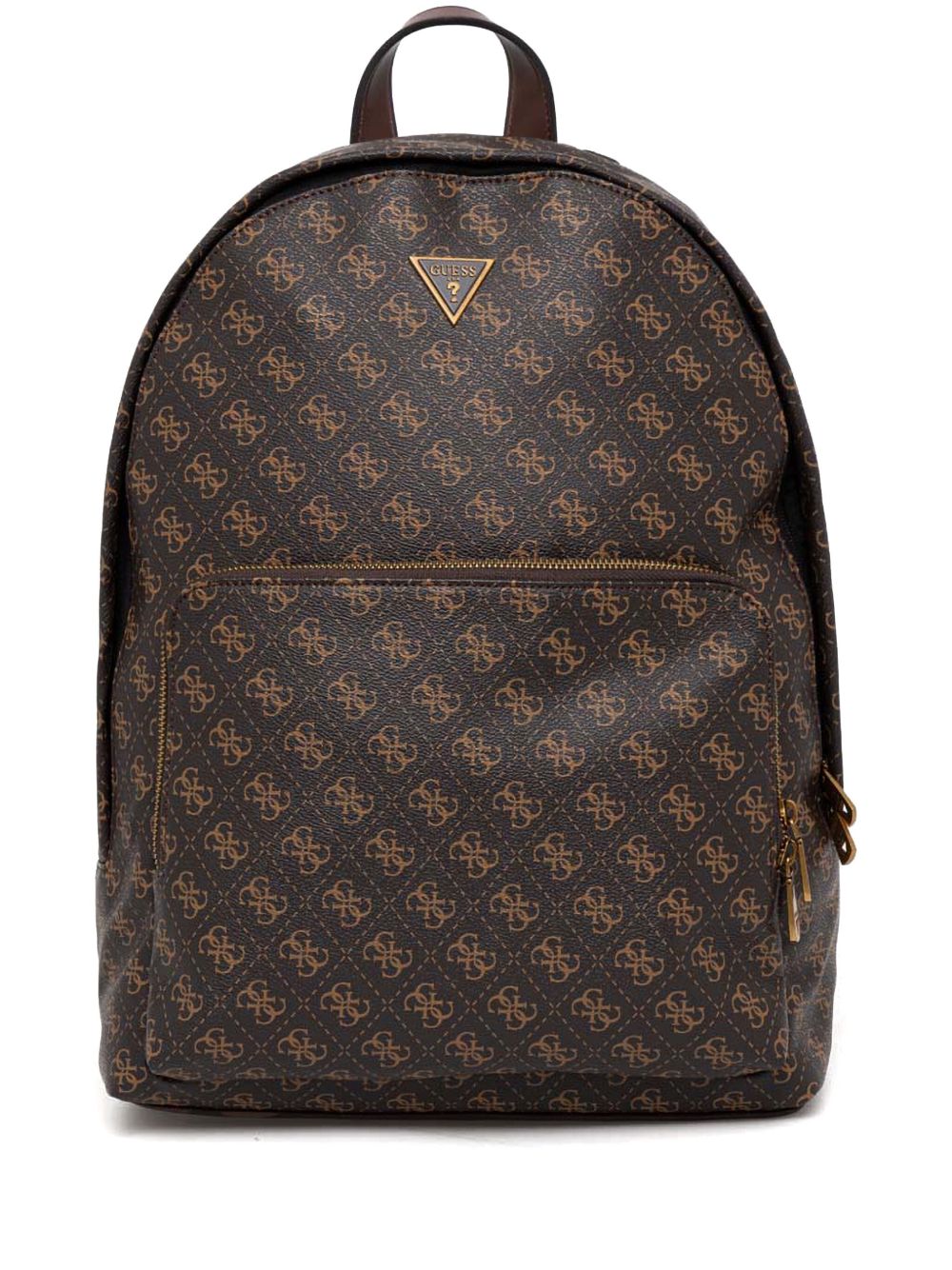 GUESS USA logo标牌双肩包 - 褐色