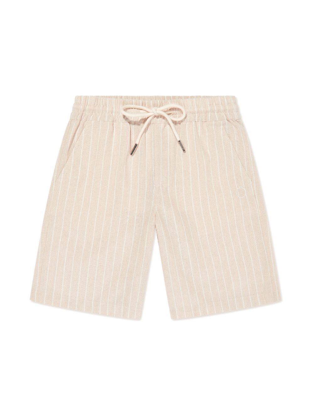 TRUSSARDI JUNIOR 条纹抽绳短裤 - 中性色