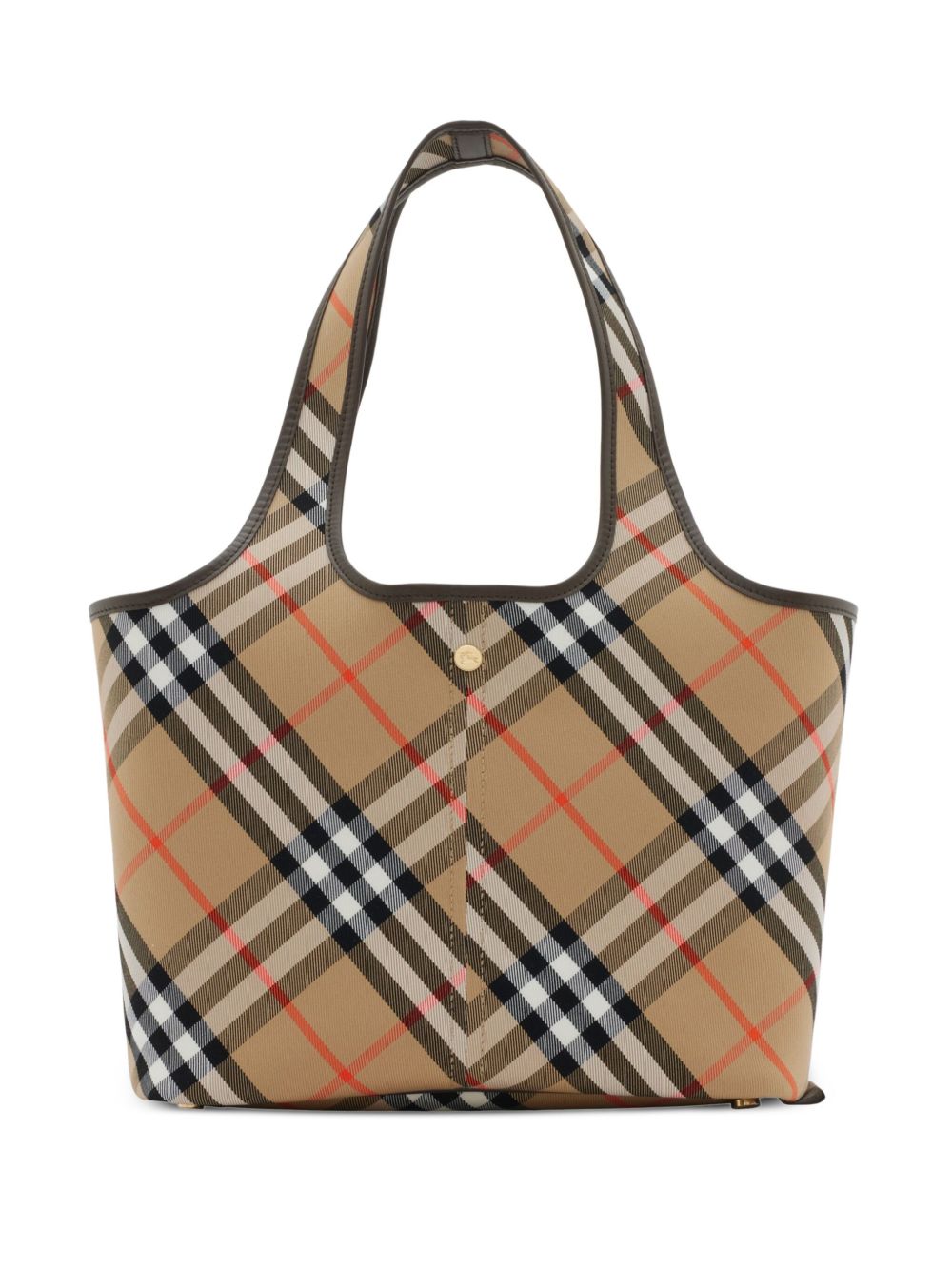 Burberry 格纹小号手提包 - 中性色
