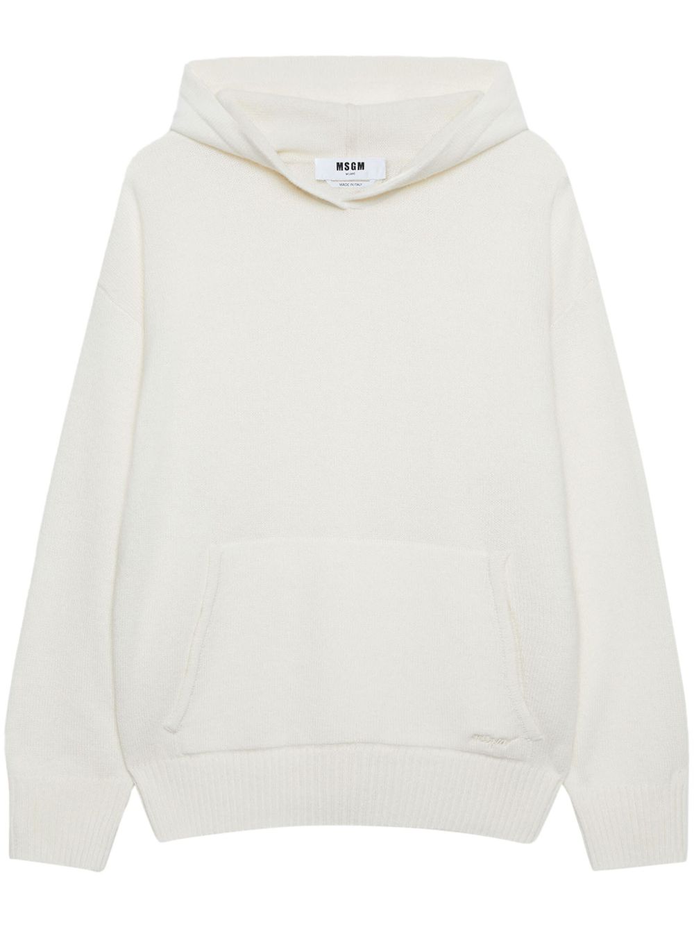 MSGM logo刺绣卫衣 - 白色