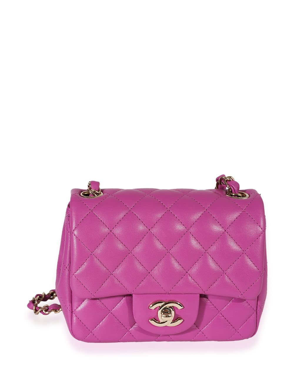 CHANEL Pre-Owned Classic Flap 迷你单肩包（典藏款） - 紫色