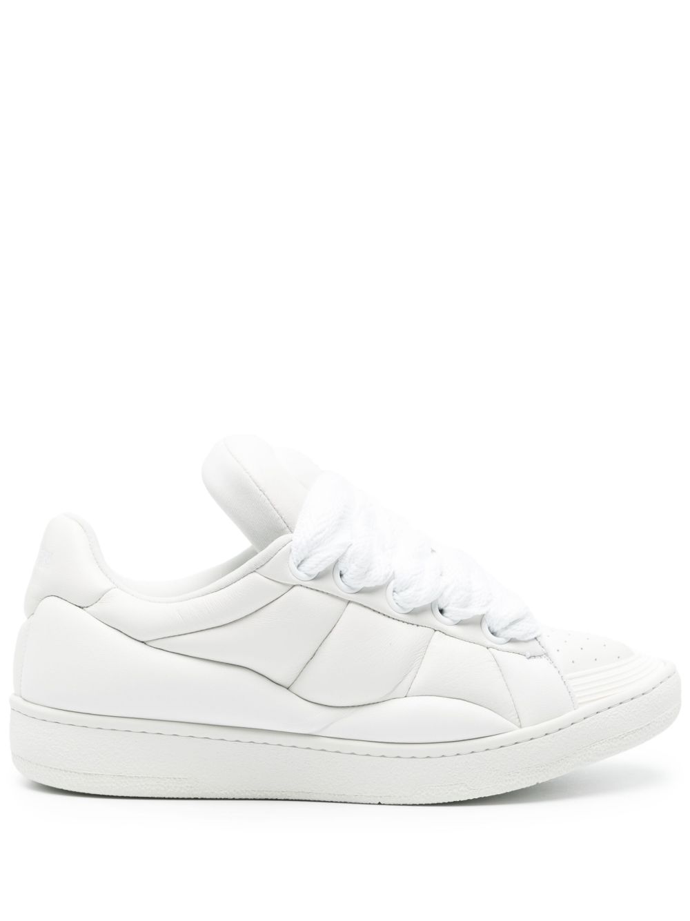 Lanvin Curb XL 皮质运动鞋 - 白色