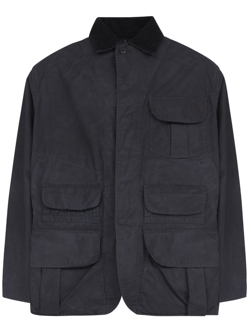 Maison Margiela 涂蜡棉工装风夹克 - 黑色