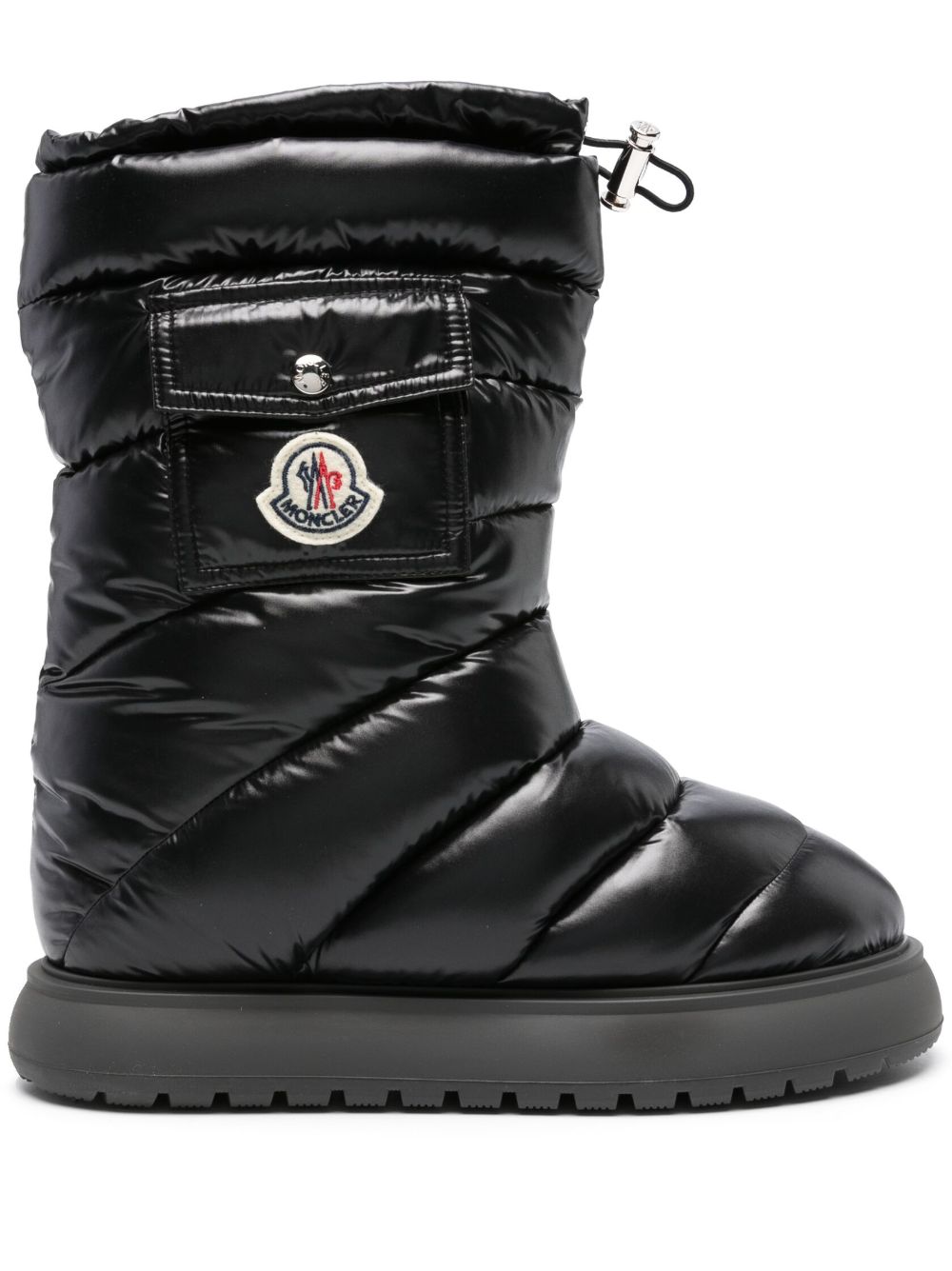 Moncler Gaia 填充雪靴 - 黑色