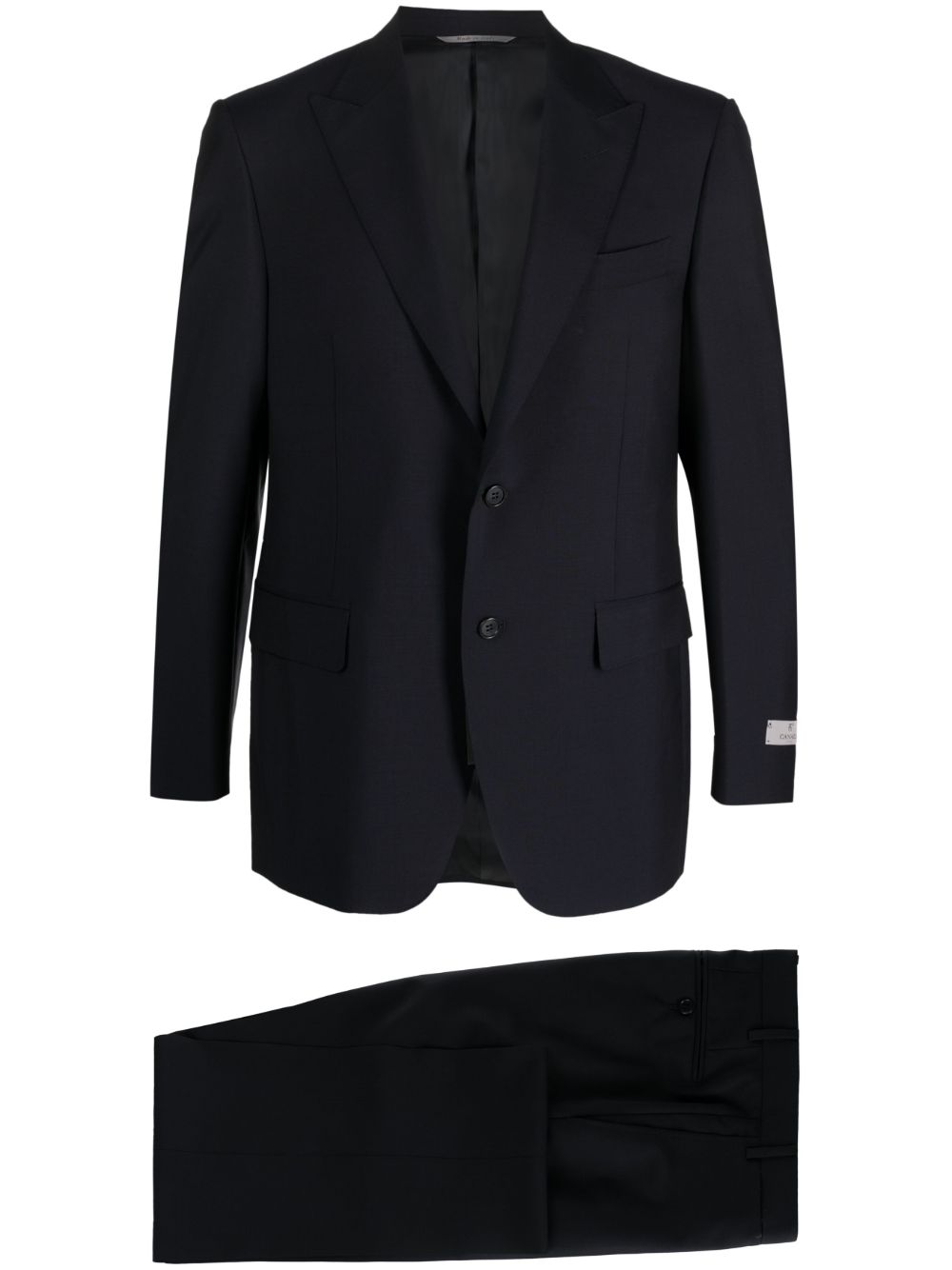 Canali 单排扣西装套装 - 蓝色