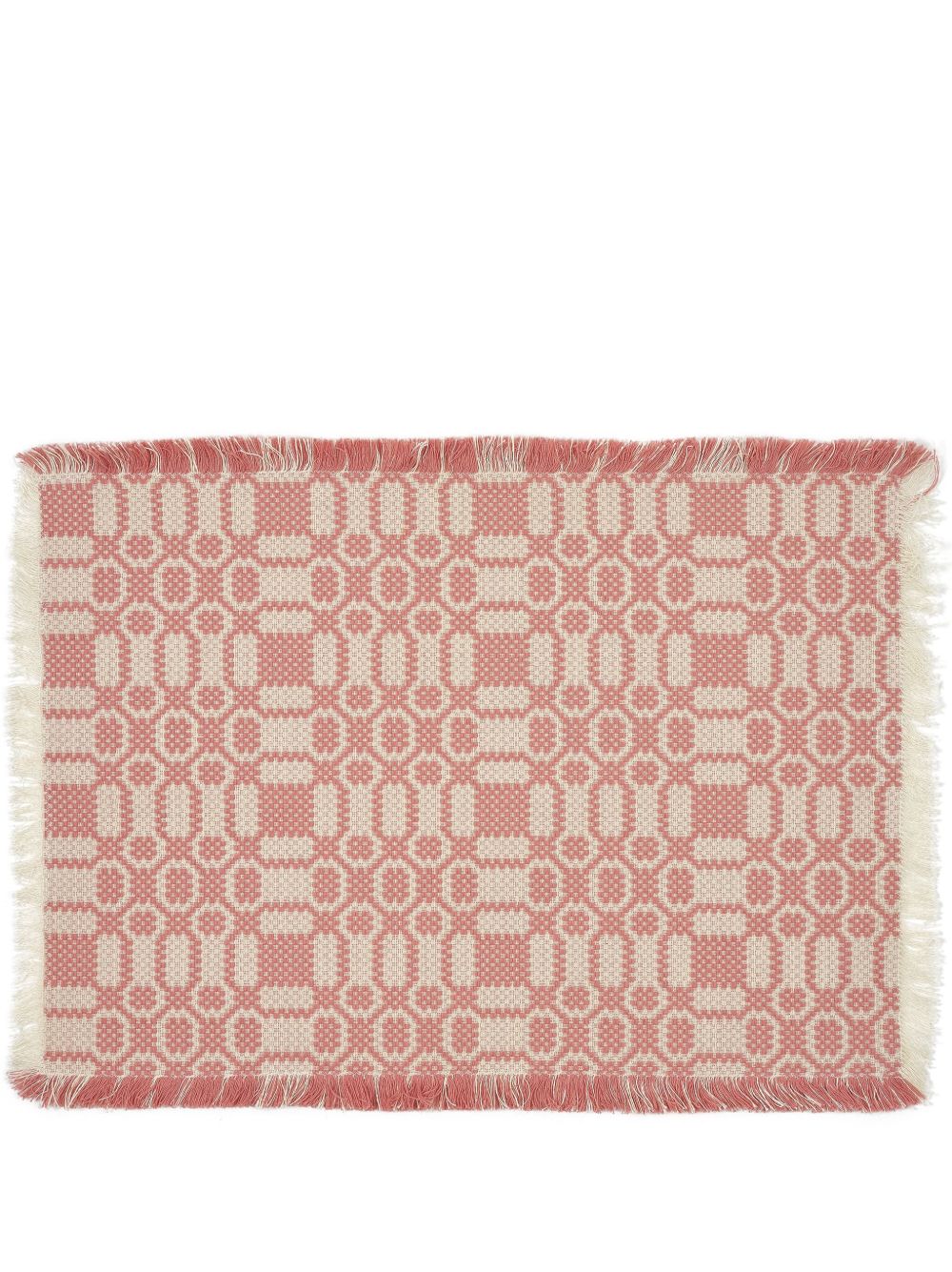 Cabana Lecce cotton placemat - 粉色