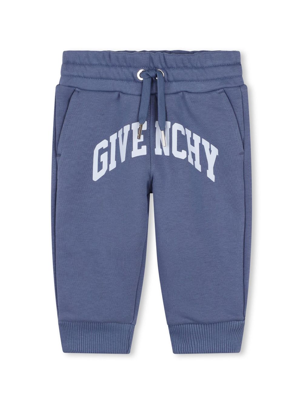 Givenchy Kids 4G 图案logo印花运动裤 - 蓝色