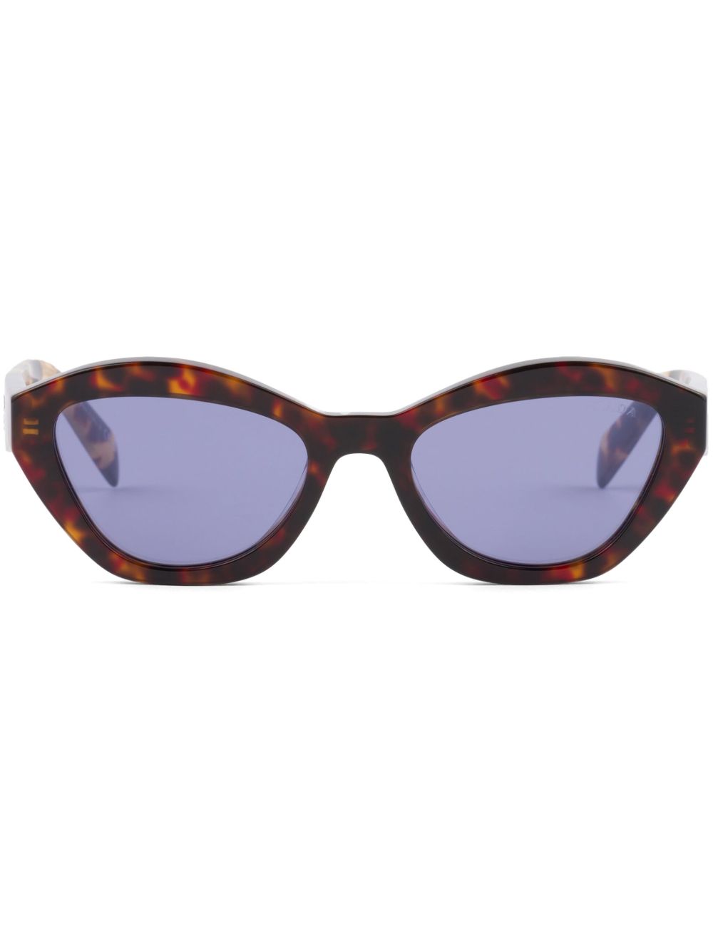 Prada Eyewear 玳瑁纹效果猫眼框太阳眼镜 - 褐色