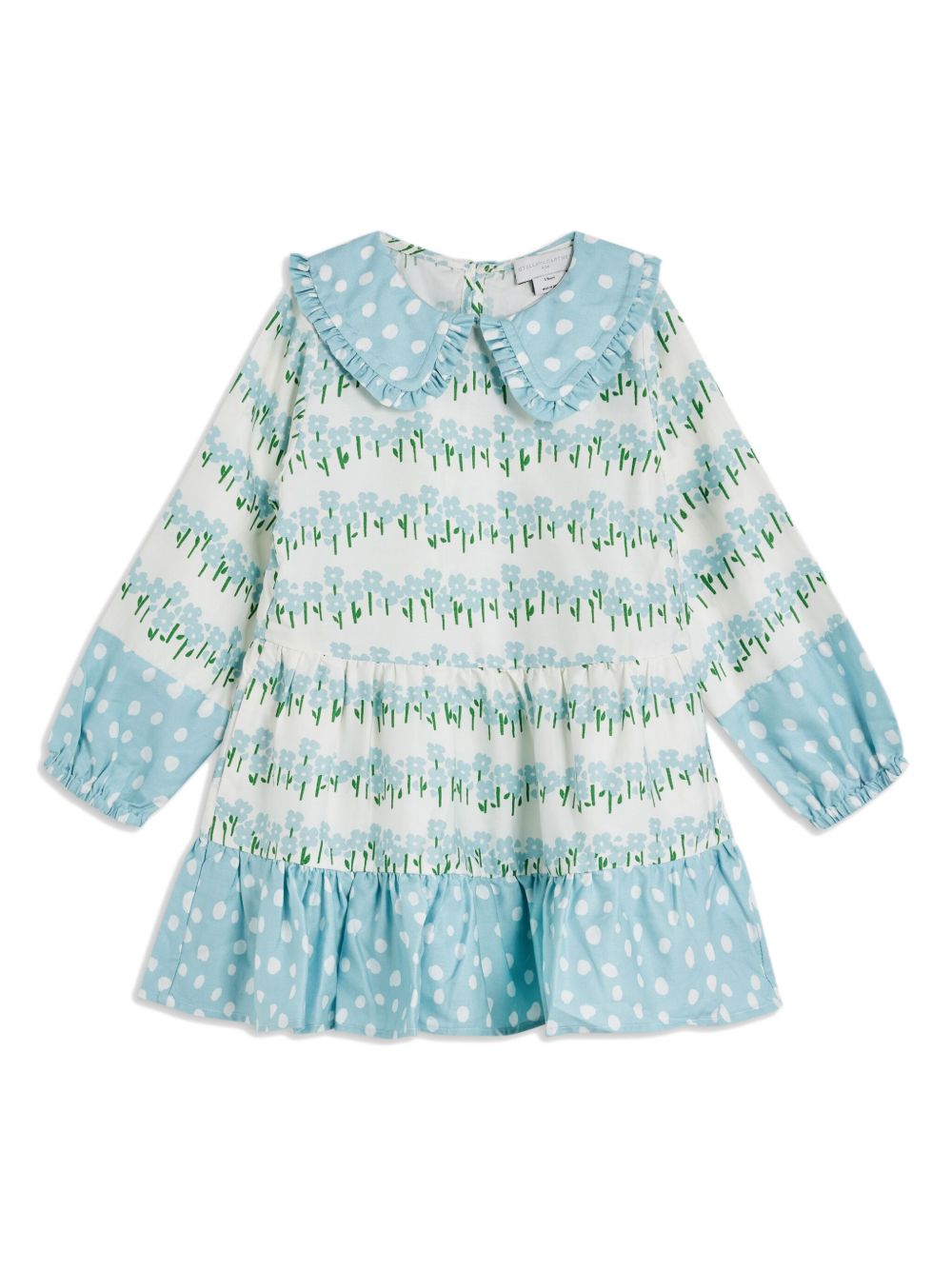 Stella McCartney Kids 花卉印花连衣裙 - 蓝色