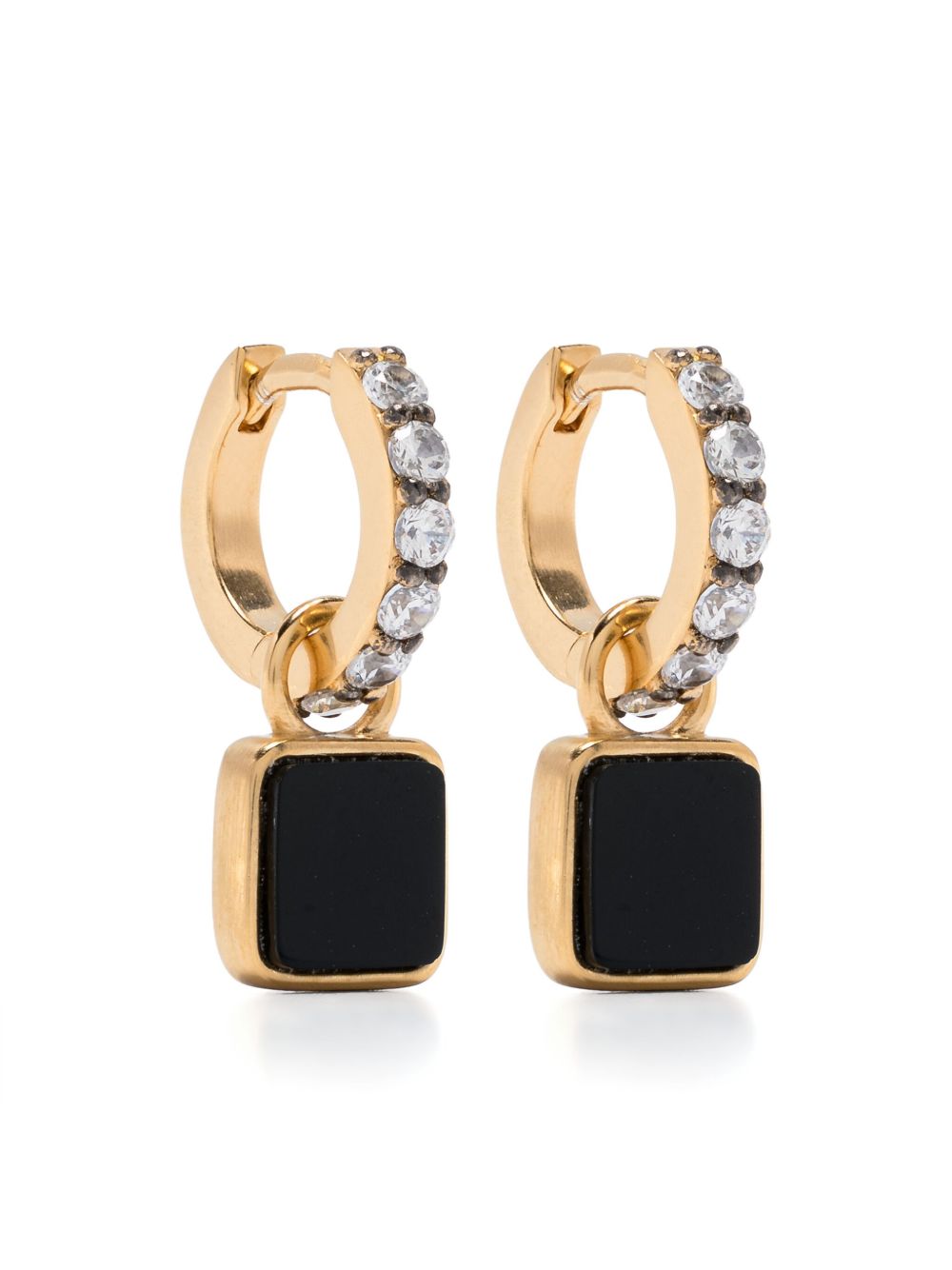 Missoma x Lucy Williams Black Onyx-charm earrings - 金色