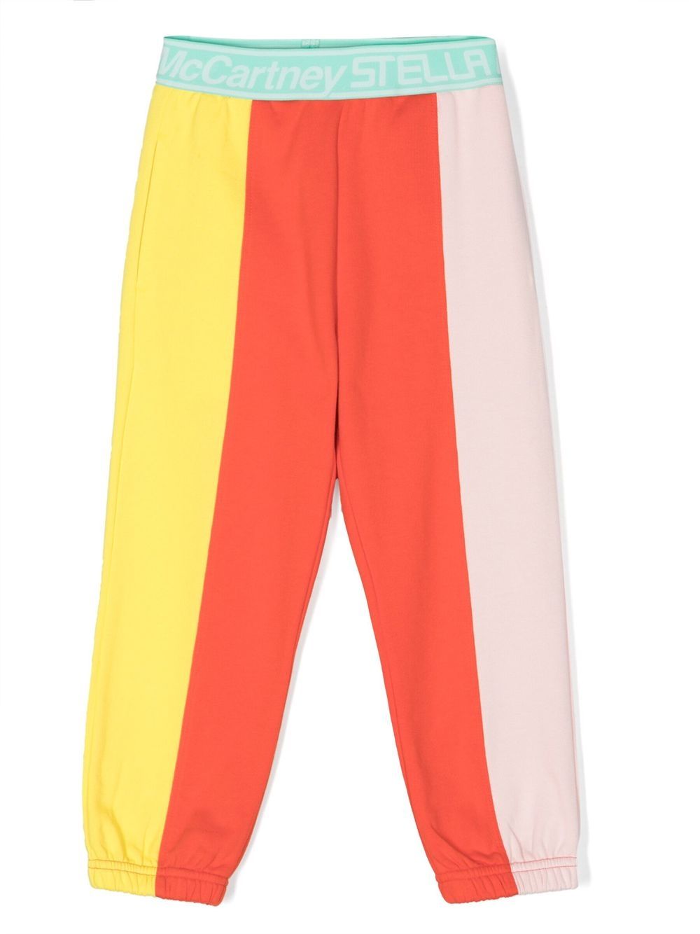 Stella McCartney Kids 拼色运动裤 - 橘色