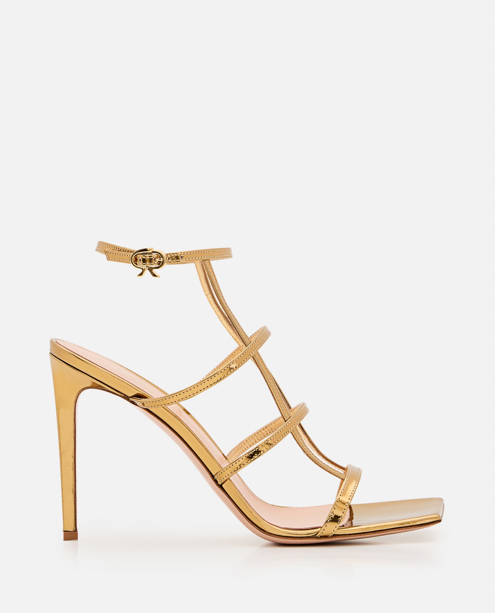 Gianvito Rossi Letal Leather Heel Sandals