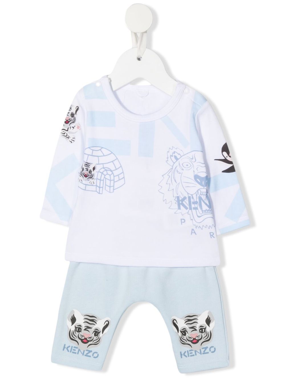 Kenzo Kids 图案印花运动套装 - 白色