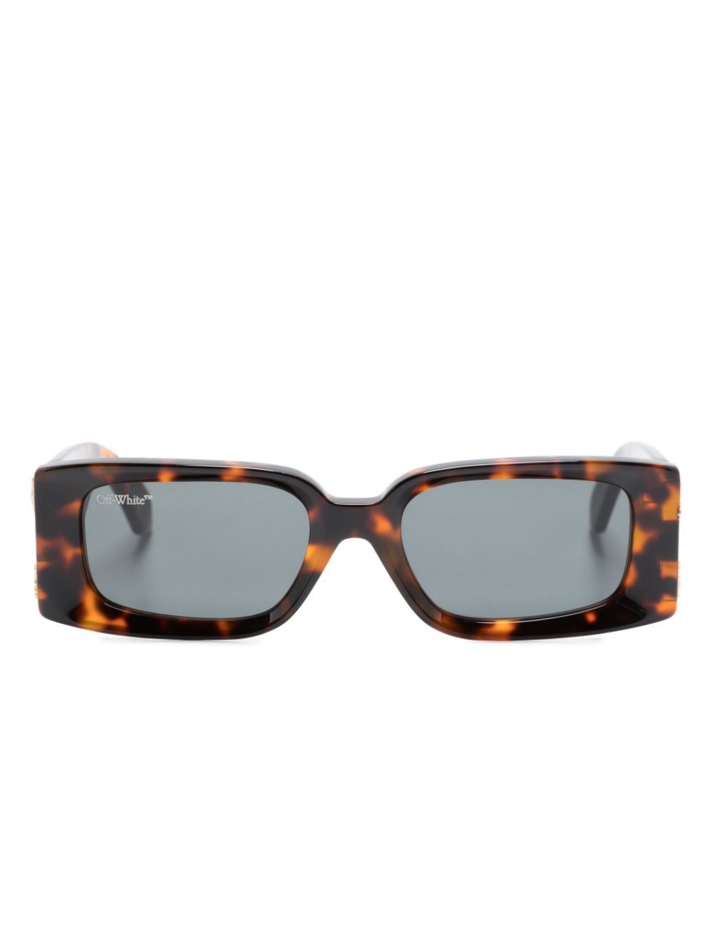 Off-White Eyewear Roma 玳瑁纹效果太阳眼镜 - 褐色