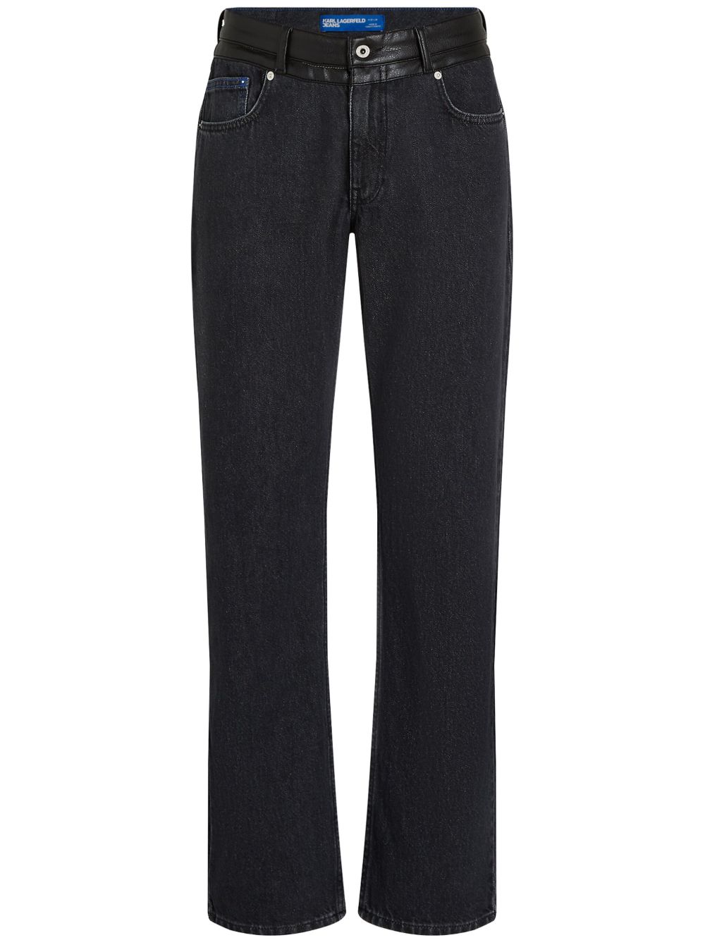 Karl Lagerfeld Jeans 直筒牛仔裤 - 黑色