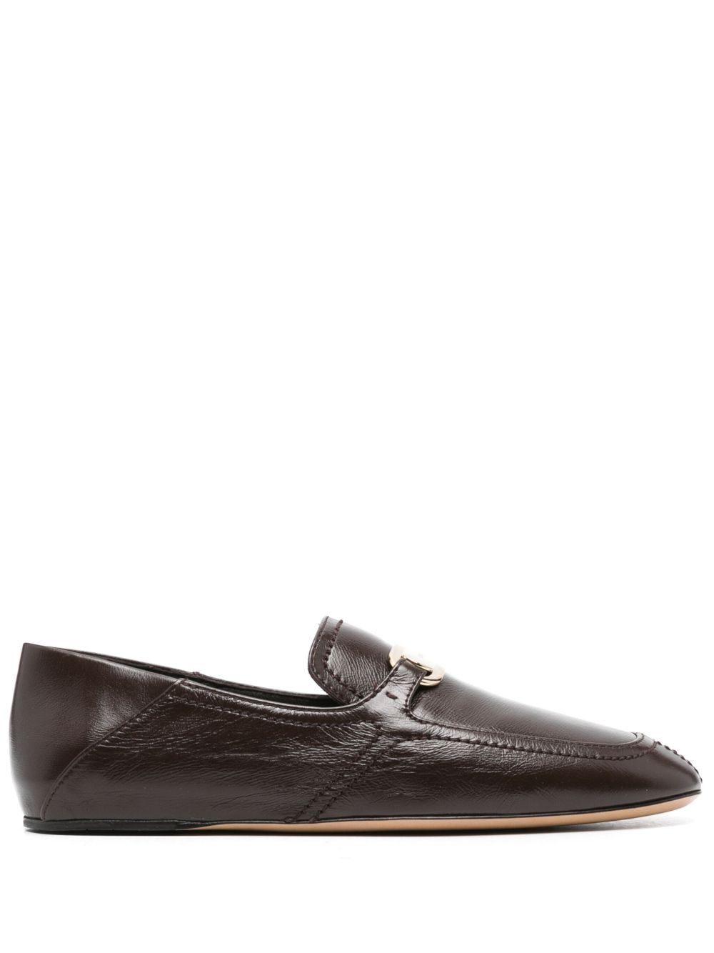 Ferragamo New Vara logo标牌乐福鞋 - 褐色