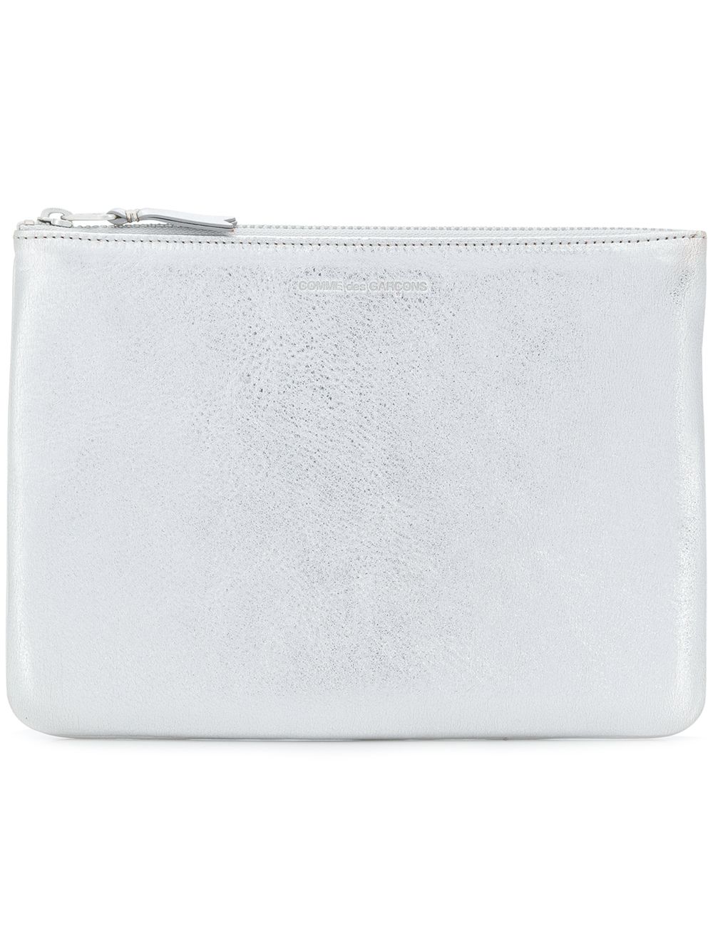 Comme Des Garçons Wallet 经典真皮拉链钱包 - 金属色