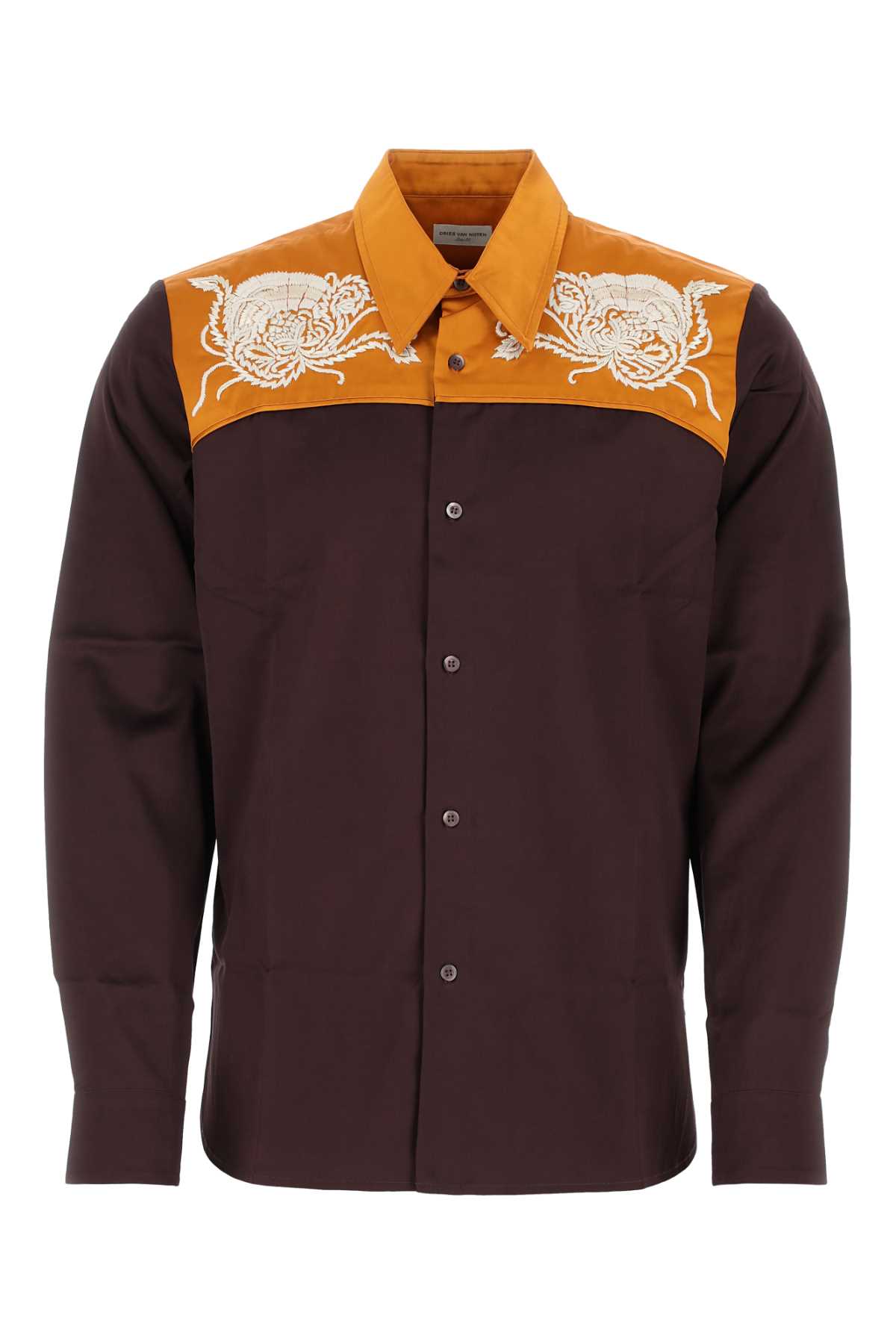 Dries Van Noten 双色缎面衬衫