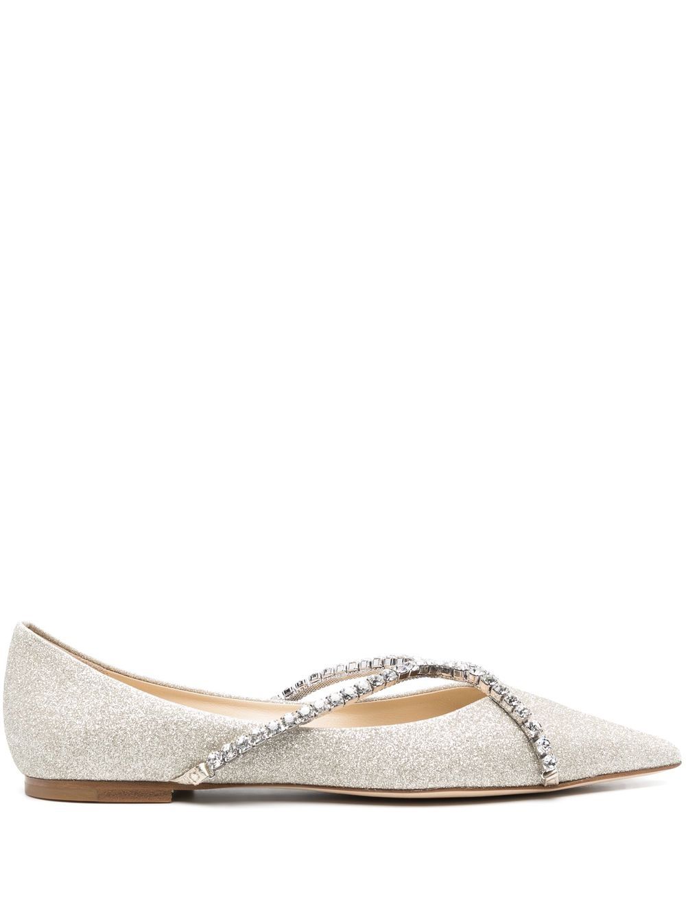 Jimmy Choo Genevi 芭蕾平底鞋 - 银色