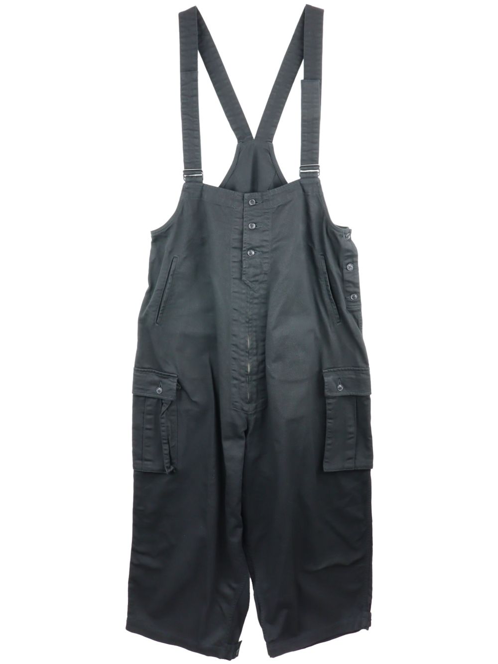 Yohji Yamamoto 渐变色效果背带裤 - 黑色