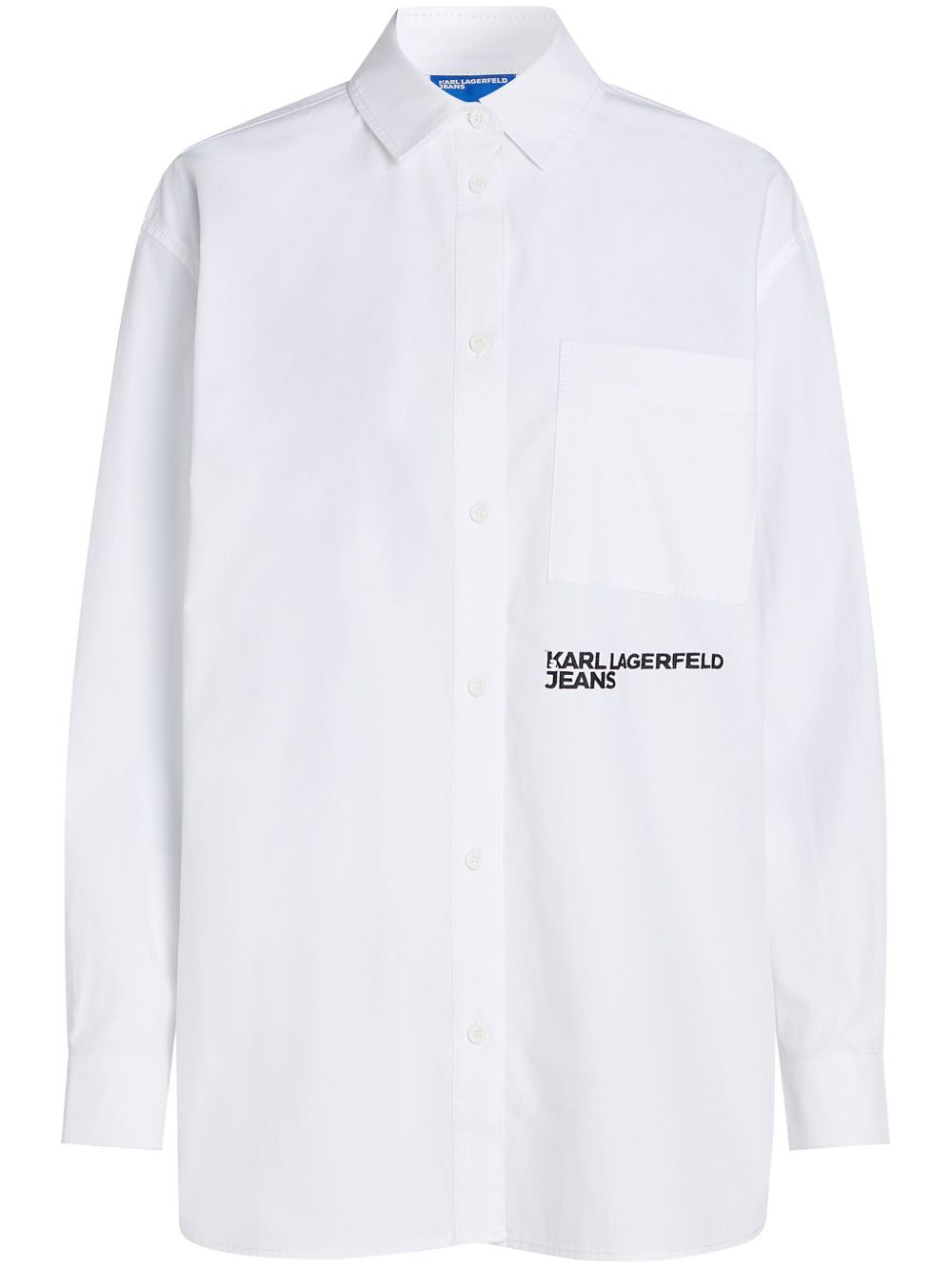 Karl Lagerfeld Jeans logo印花衬衫 - 白色
