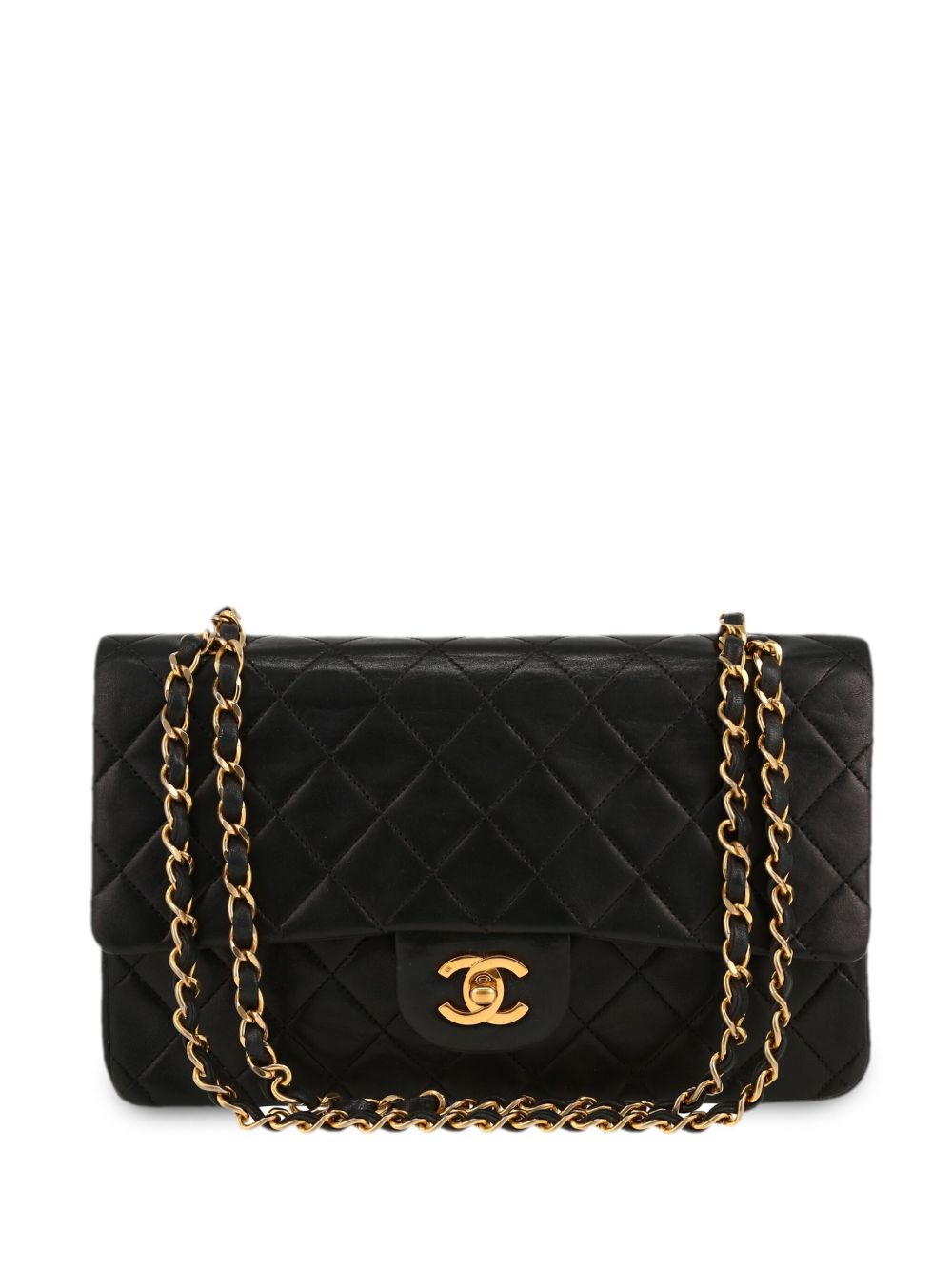 CHANEL Pre-Owned Double Flap 单肩包（1991年典藏款） - 黑色