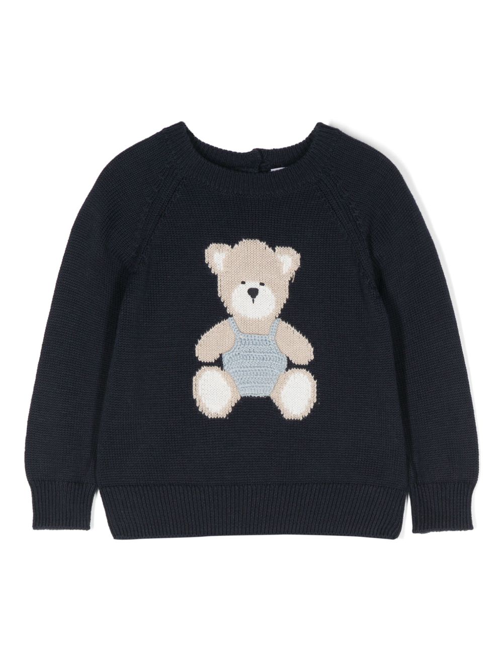 Il Gufo Teddy Bear 棉毛衣 - 蓝色
