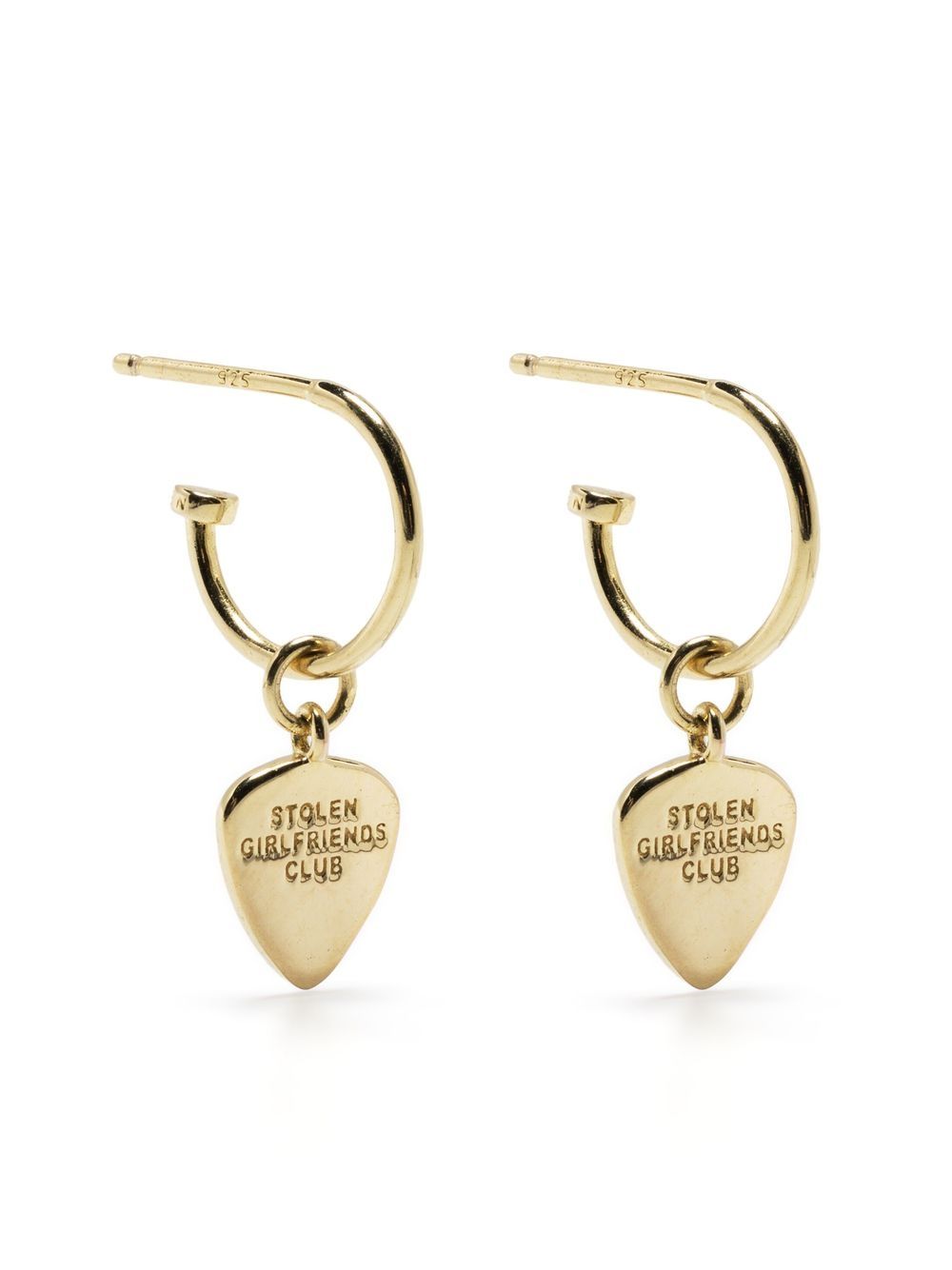 Stolen Girlfriends Club Guitar Pic Anchor Sleeper 耳环 - 金色