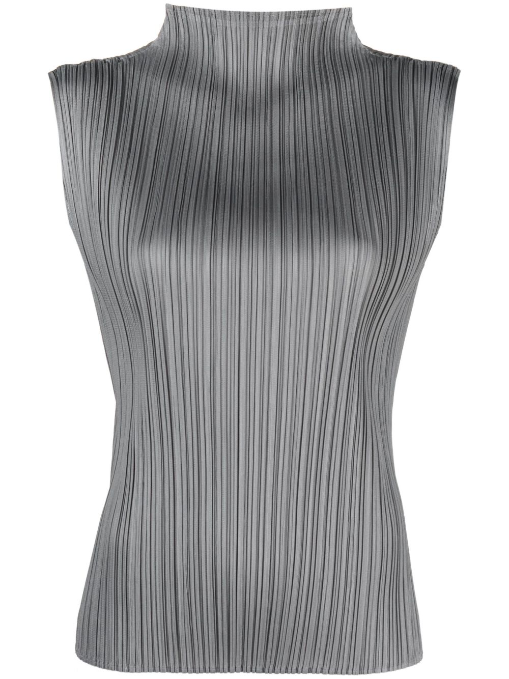 Pleats Please Issey Miyake Mellow 褶饰坦克背心 - 灰色