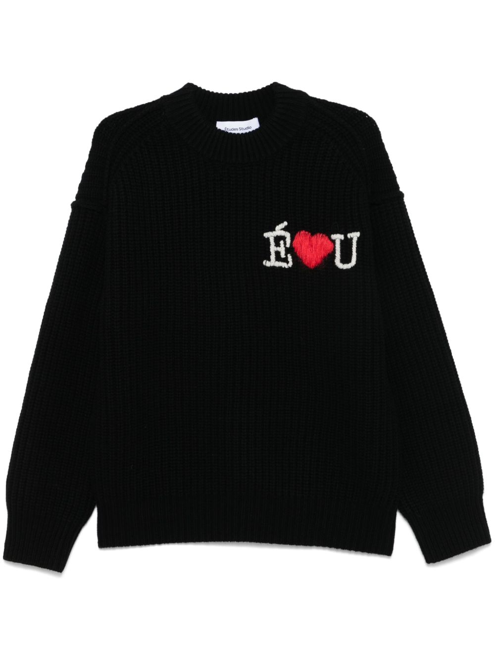 Etudes Heavy Round Neck 毛衣 - 黑色